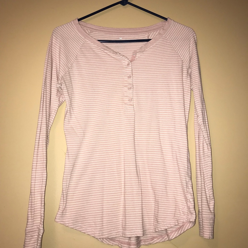 American Eagle Stripped Long Sleeve Shirt